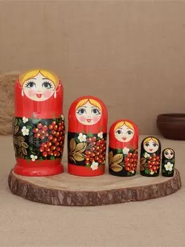 Матрешка "Рябина" 5 кукольная