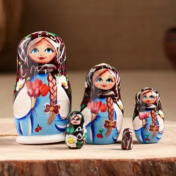 Матрешка "Тюльпаны", 5 кукольная, 10-11 см