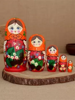 Матрешка "Веточка орешков" 5 кукольная