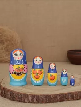 Матрешка "Яблочки" 5 кукольная