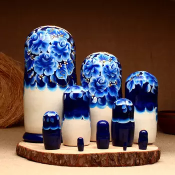 Матрёшка 10-кукольная" Надежда", 23-27 см