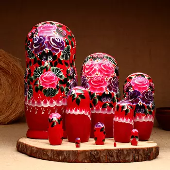 Матрёшка 10-кукольная "Оксана", 23-27 см