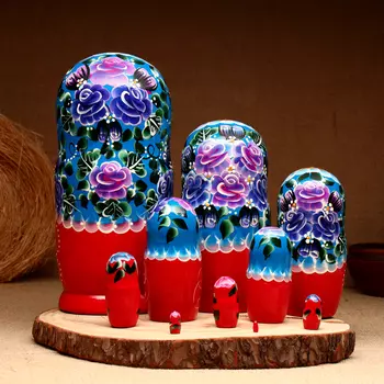 Матрёшка 10-кукольная "Прасковья", 23-27 см