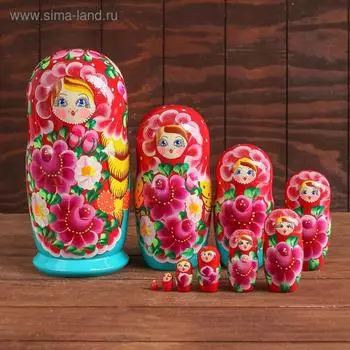 Матрёшка 10 в 1, расписная большая, МИКС