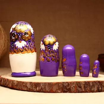 Матрёшка 5-кукольная "Анастасия", 14-15 см