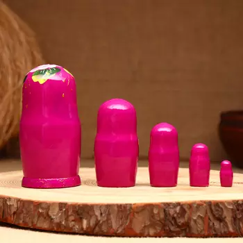 Матрёшка 5-кукольная "Барбара сиреневая", 10-11 см