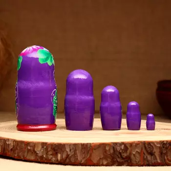 Матрёшка 5-кукольная "Дина незабудки", 10-11 см