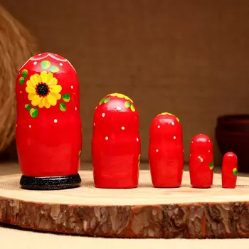 Матрёшка 5-кукольная "Клара подсолнухи", 10-11 см