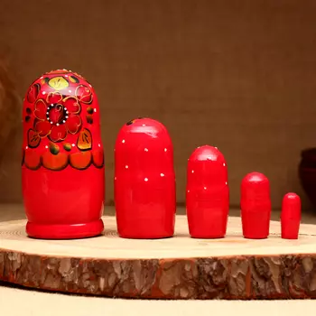 Матрёшка 5-кукольная "Любава бутоны", 10-11 см