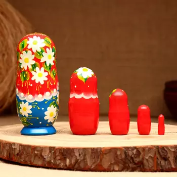 Матрёшка 5-кукольная "Варюша коса", 10-11 см