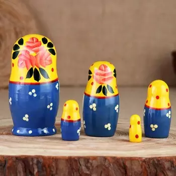 Матрёшка «Лапти», 5 кукольная, 11 см