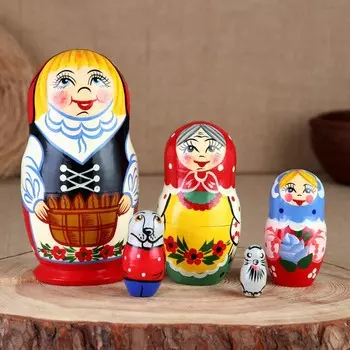 Матрёшка «Лукошка», 5 кукольная, 17 см