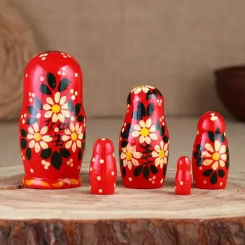 Матрёшка «Ромашки», 5 кукольная, 11 см