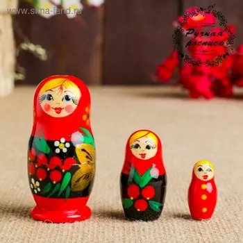 Матрёшка "Рябинка", 3 кукольная