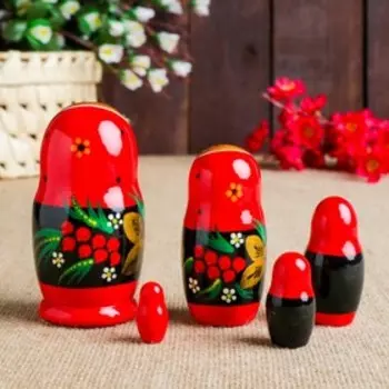 Матрёшка "Рябинка", 5 кукольная