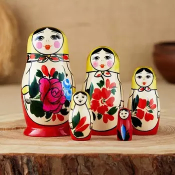 Матрёшка "Семёновская", 5-и кукольная, 10 см