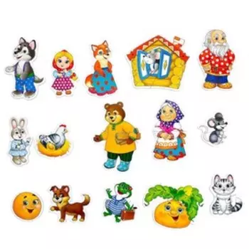 Макси-пазлы в металлической коробке «Любимые герои сказок», 30 деталей, уценка