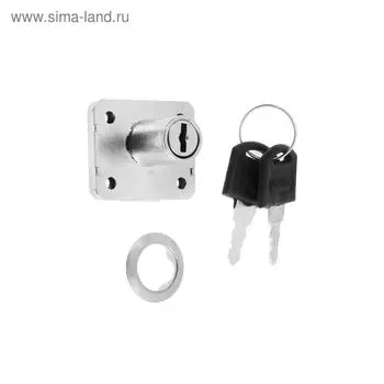 Мебельный замок, никелированный2 английских ключа