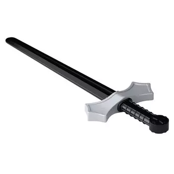 Меч пластиковый, цвет черный с серебряной гардой