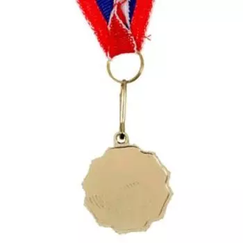 Медаль под нанесение 060 диаметр 3.2 см, золотая, с лентой