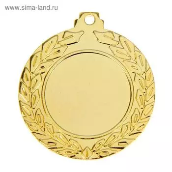 Медаль под нанесение 037, d= 4,5 см. Цвет золото. Без ленты