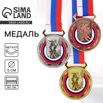 Медаль тематическая золото «Бальные танцы», d=5 см, с лентой