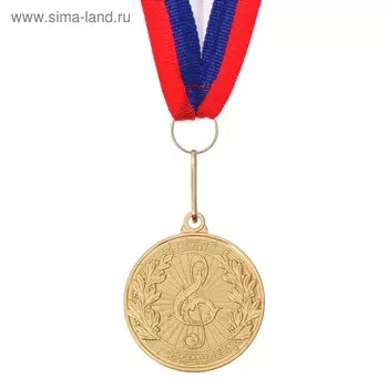 Медаль золото «Музыка», d=4 см, с лентой