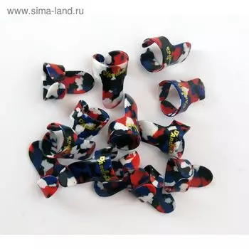 Медиаторы D'Andrea R374-MD-MLT на палец, 12шт, средние, разноцветные