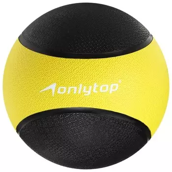 Медицинбол ONLYTOP, 1 кг, цвет жёлтый