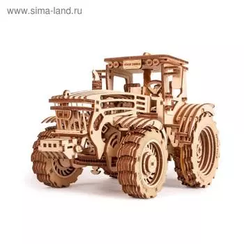 Механический 3D-пазл из дерева «Трактор»