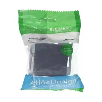Механизм переключателя SchE ATN000761 AtlasDesign, 1 клавиша, СП, 10А, IP20, грифель