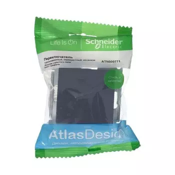 Механизм переключателя SchE ATN000771 AtlasDesign, 1 клавиша, СП, 10А, IP20, грифель