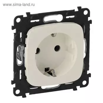 Механизм розетки Legrand "Valena Allure ", 16А, 250В, 2К+З, винт. зажим, сл. кость, 753824