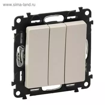 Механизм выключателя 3-кл. Legrand "Valena Life ", 10АХ, 250В, сл. кость, 752503