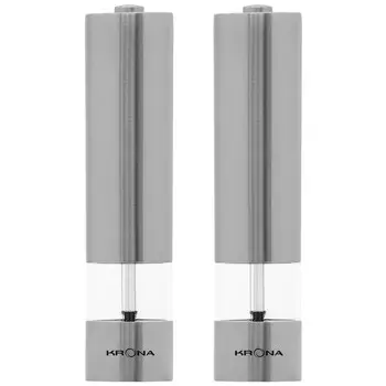 Мельница электрическая KRONA Salz Pfeffer Inox, металл, от батареек, серебристый