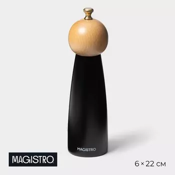 Мельница для специй Magistro Ollander, 22 см, чёрная