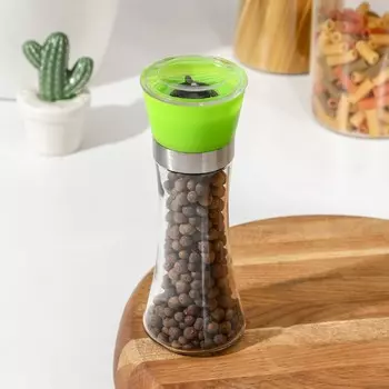 Мельница для специй Доляна «Модерн», 200 мл, 6,519 см, цвет зелёный