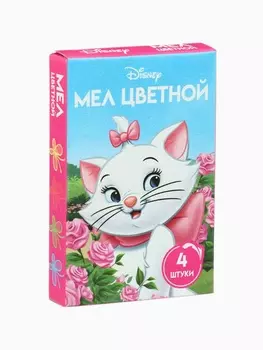 Мелки цветные школьные, 4 шт., Коты аристократы, прямоугольные