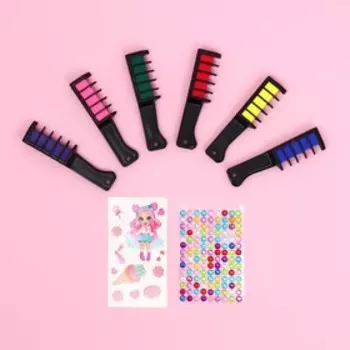 Мелки для волос «Создай свой образ», 6 цветов