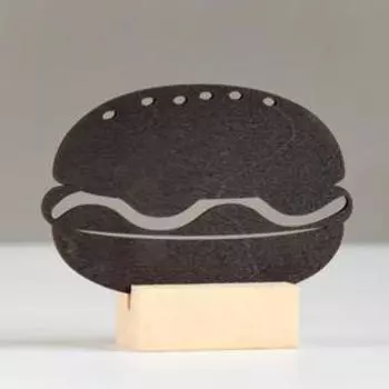 Меловой ценник на подставке "Чизбургер, гамбургер, бургер, фастфуд", формат А7 (10.5×7.5 см)