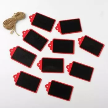 Меловой ценник «Подвесной» 74, бирка, (фасовка 10 шт.), цвет чёрно-красный