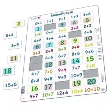 Мемопазл Larsen «Числа 0-20», 40 элементов