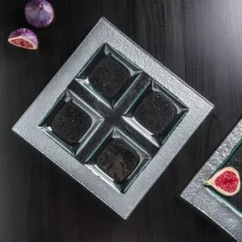 Менажница 4 секции Magistro «Сияние», 25252,4 см, цвет серебряный