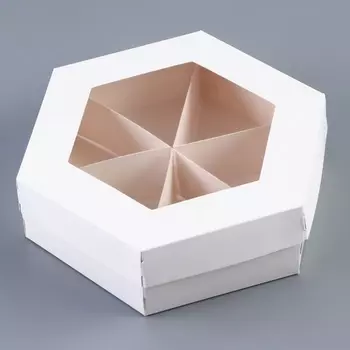 Менажница белая, 18.518.55.5 см