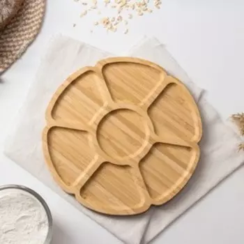 Менажница Доляна «Соты», 25251,3 см бамбук