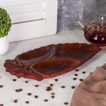 Менажница «Лист», 31173 см, дерево