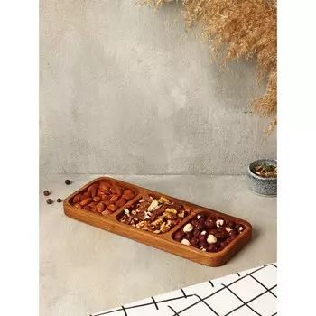 Менажница «Риенца», 28112 см, 3 секции, дуб