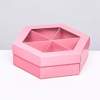 Менажница Розовая, 18,5 х 18,5 х 5,5 см