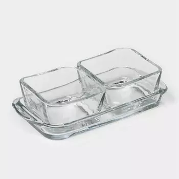 Менажница стеклянная составная BAROQUE, 157,5 см, 2+1