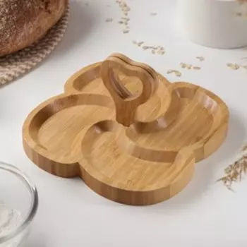 Менажница Доляна «Вертиго», 19.519.5 см, бамбук